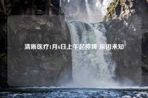 清晰医疗1月6日上午起停牌 原因未知