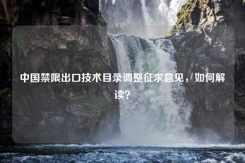 中国禁限出口技术目录调整征求意见，如何解读？