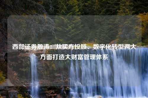 西部证券殷涛：从买方投顾、数字化转型两大方面打造大财富管理体系