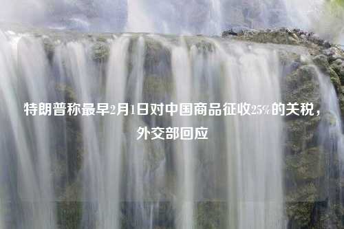 特朗普称最早2月1日对中国商品征收25%的关税，外交部回应