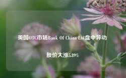 美国OTC市场Bank Of China Ltd盘中异动 股价大涨5.89%