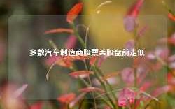 多数汽车制造商股票美股盘前走低