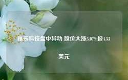 雅乐科技盘中异动 股价大涨5.07%报4.53美元