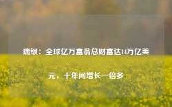 瑞银：全球亿万富翁总财富达14万亿美元，十年间增长一倍多