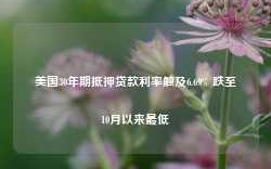 美国30年期抵押贷款利率触及6.69% 跌至10月以来最低