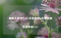 摩根大通预计2025年底美国10年期国债收益率报4.25%