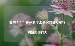 业内人士：存款利率上调仅为部分银行的阶段性行为