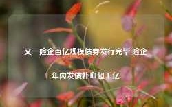 又一险企百亿规模债券发行完毕 险企年内发债补血超千亿