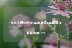 摩根大通预计2025年底美国10年期国债收益率报4.25%-第1张图片-河北创正电气设备科技有限公司