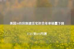 美国10月份新建住宅折合年率销量下降17.3%至61.0万套-第1张图片-河北创正电气设备科技有限公司