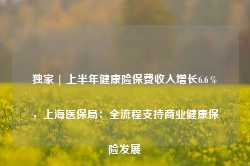 独家 | 上半年健康险保费收入增长6.6％，上海医保局：全流程支持商业健康保险发展-第1张图片-河北创正电气设备科技有限公司